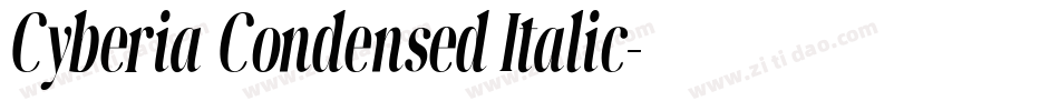 Cyberia Condensed Italic字体转换
